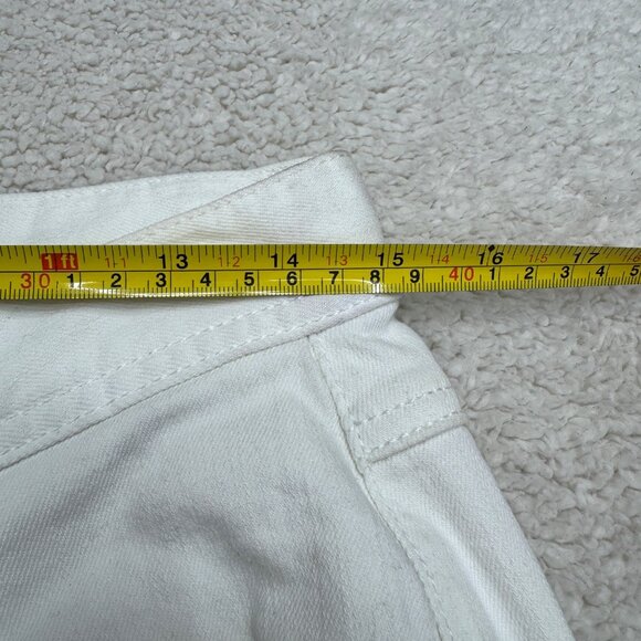 CAbi Jeans Women's White Distressed Denim Pants, Size 2 - Picture 9 of 12